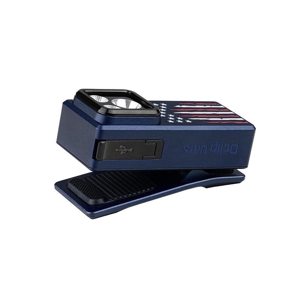 Olight Oclip Ultra Stars & Stripes Clip-On Light w/Oclip Headlamp Strap