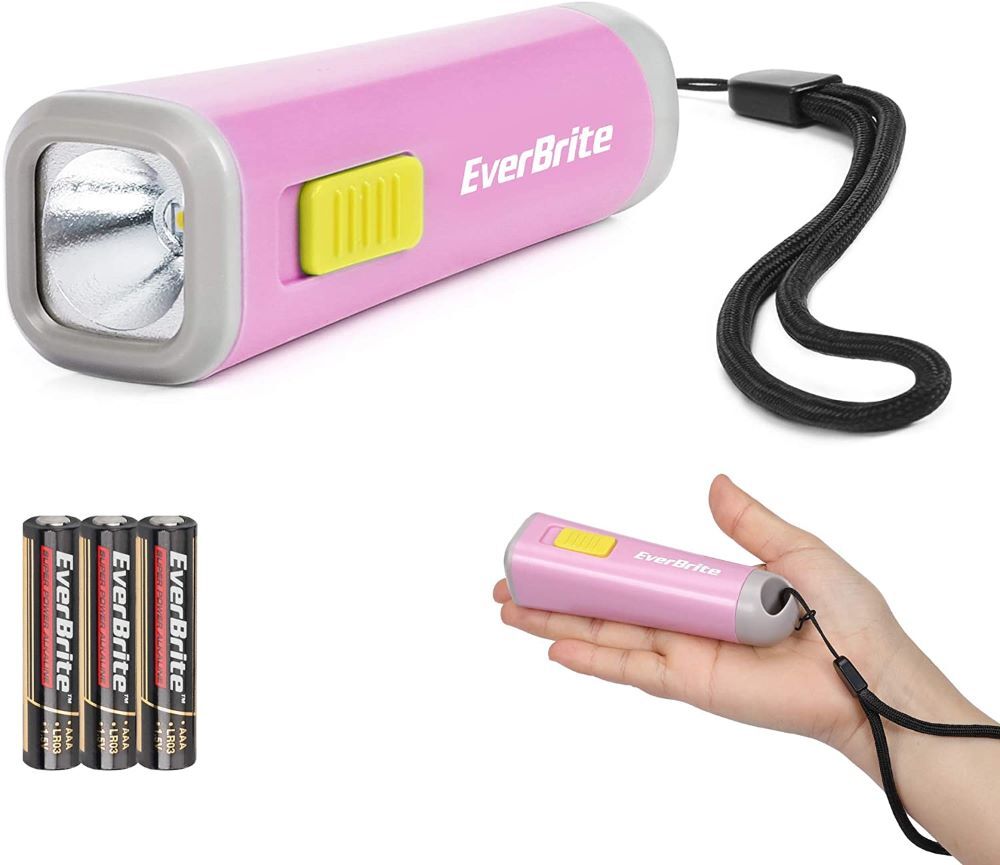 EverBrite 1PC/4PC Kids Flashlight Mini LED Flashlight Plastic Torch 3AAA Battery