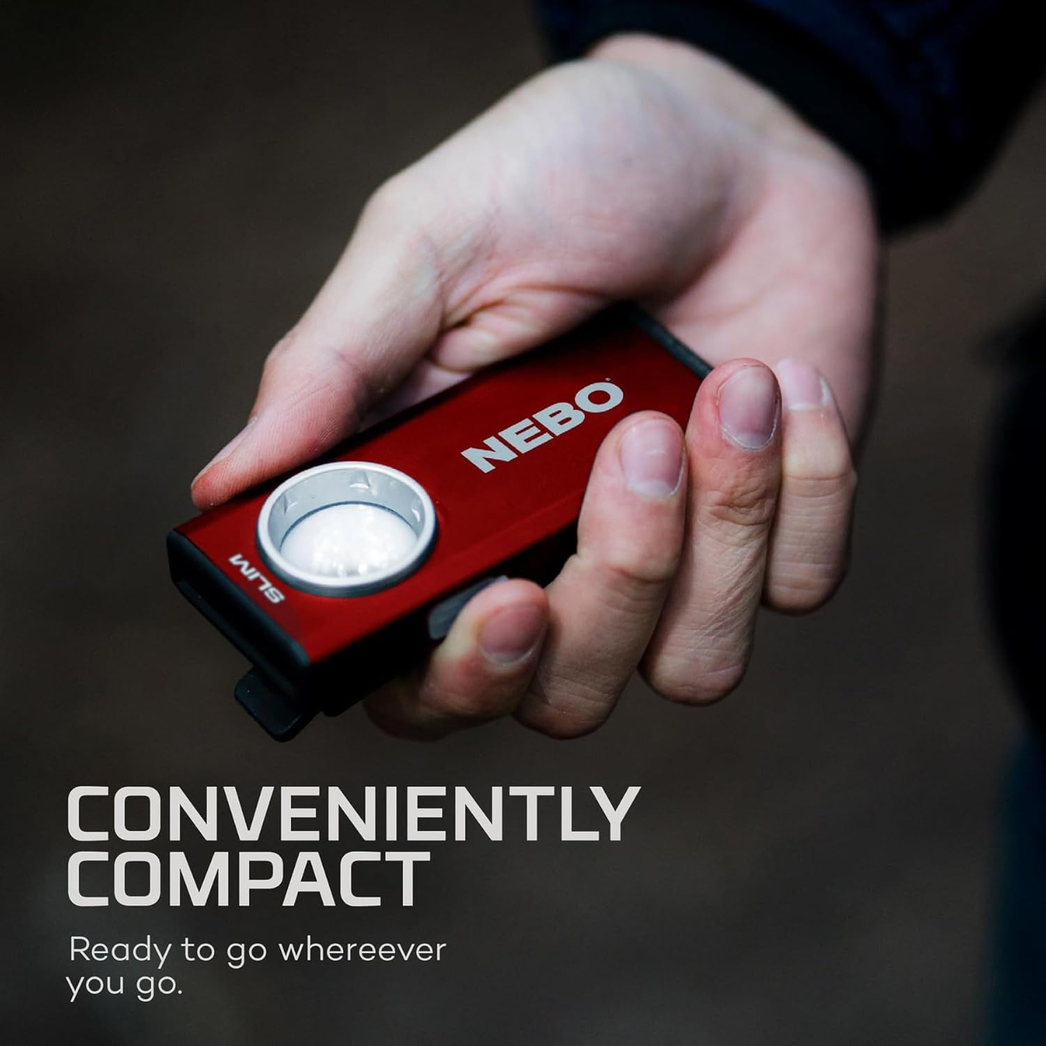 Slim Pocket Flashlight | 500 Lumens, Rechargeable Mini EDC Work Light, Magnetic