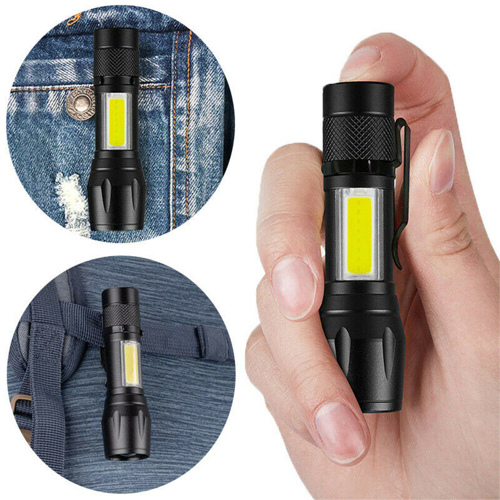 3X Super Bright LED Tactical Flashlight Mini USB Rechargeable Lamp 3 Modes Light