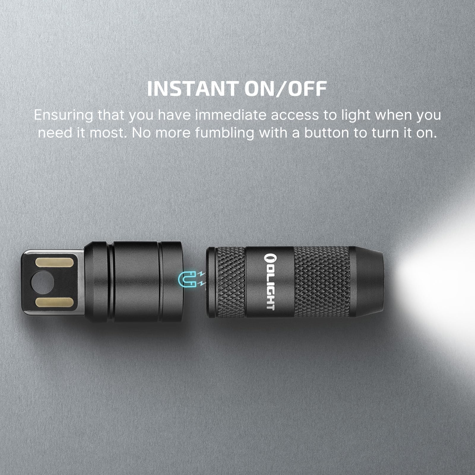 OLIGHT IMINI 2 EDC Rechargeable Keychain Flashlight, 50 Lumens 1 Pack, Black