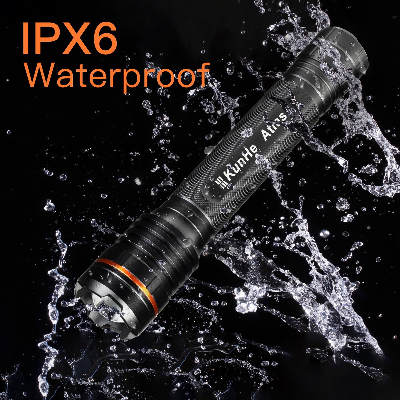 Heavy Duty 3D Cell Flashlights Large Aluminum Zoomable High Lumens-1000 LM Ba…