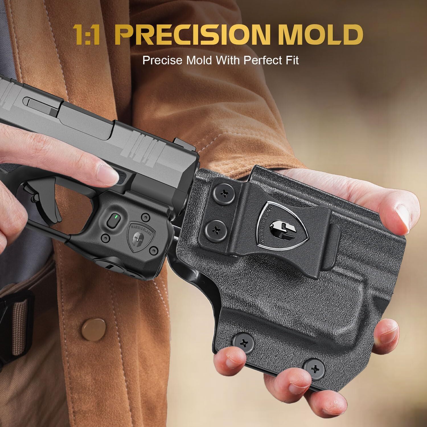 150-Lumen Pistol Light Laser & Holster Fit Springfield Hellcat 3″ Micro-Compact