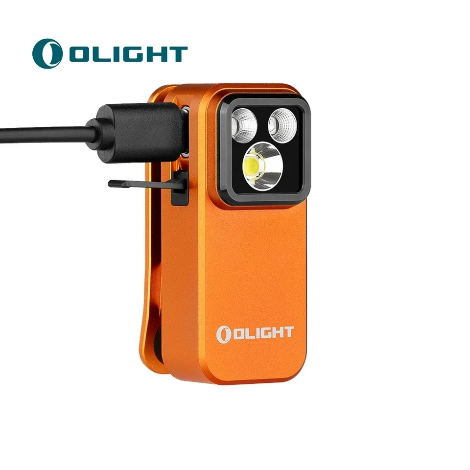 Olight Oclip Pro S 600LM Rechargeable EDC Clip Flashlight RGB UV USB-C