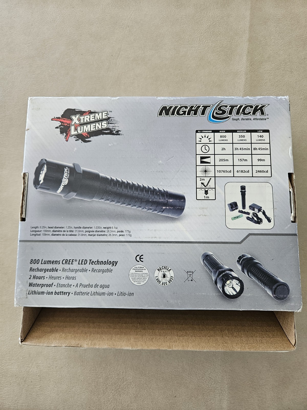 Xtreme Lumens Metal Multi-Function Rechargeable Tactical Flashlight Tac 560xl