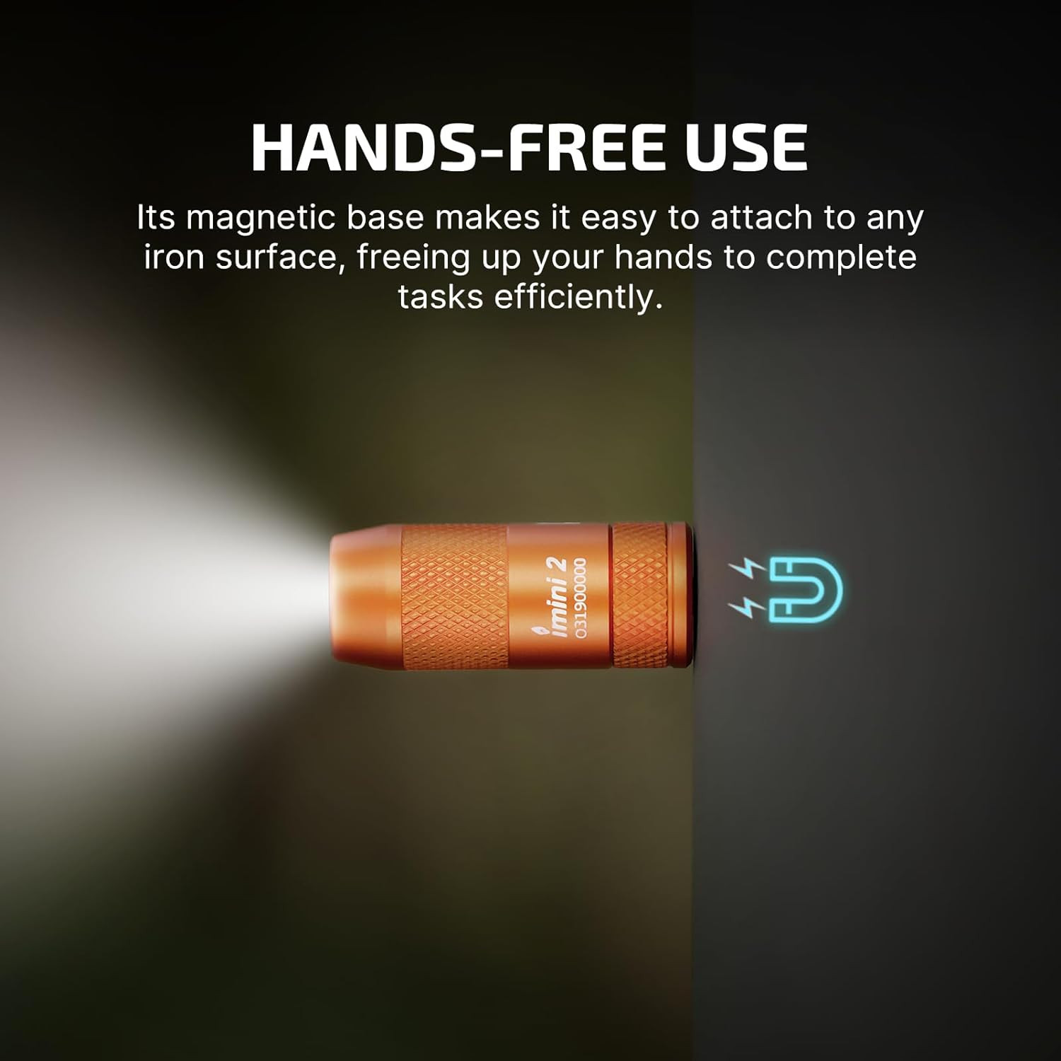 IMINI 2 EDC Rechargeable Keychain Flashlight, 50 Lumens Compact and Portable Min
