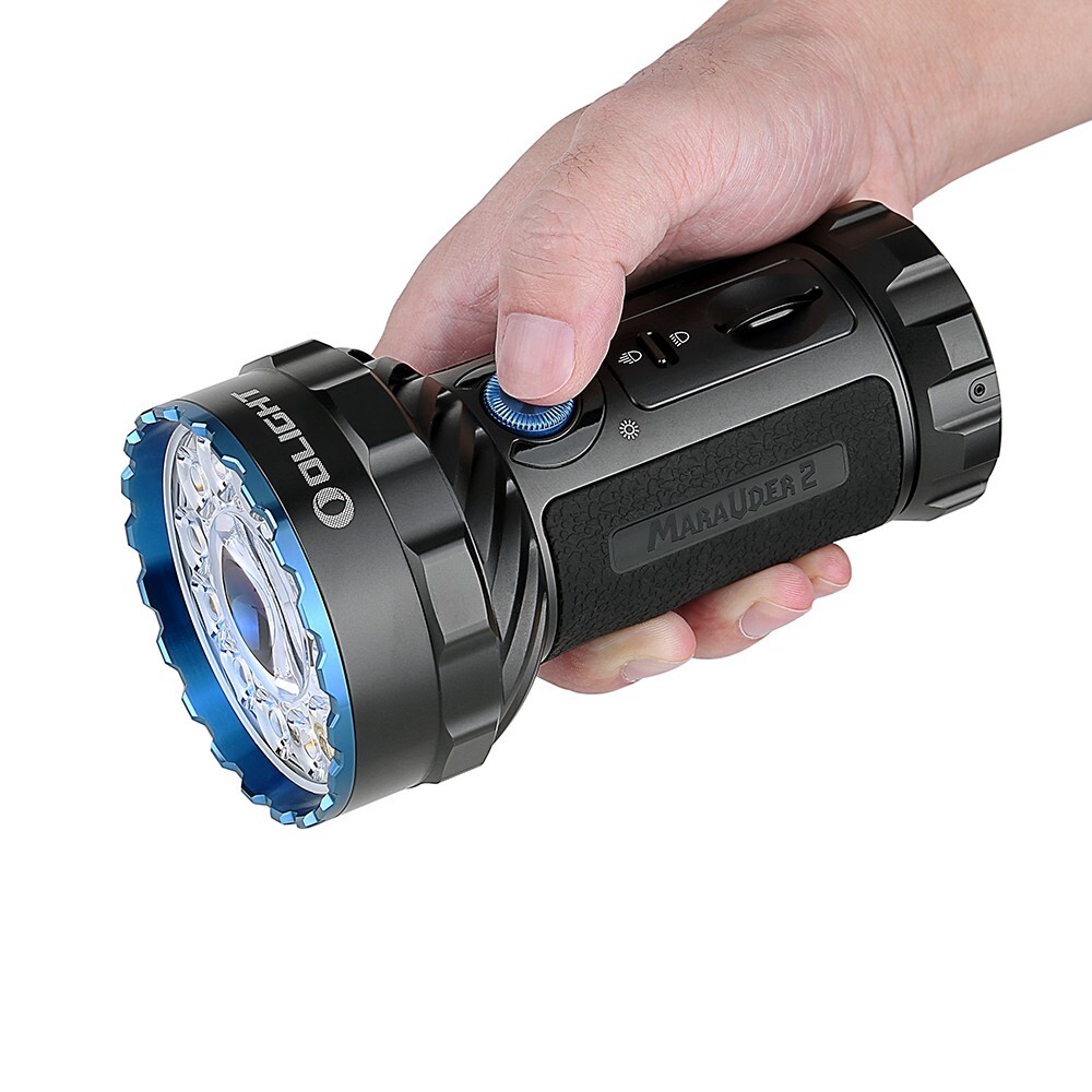 Olight Marauder 2 Black 14000 lumens Rechargeable Flashlight w/Power Adapter