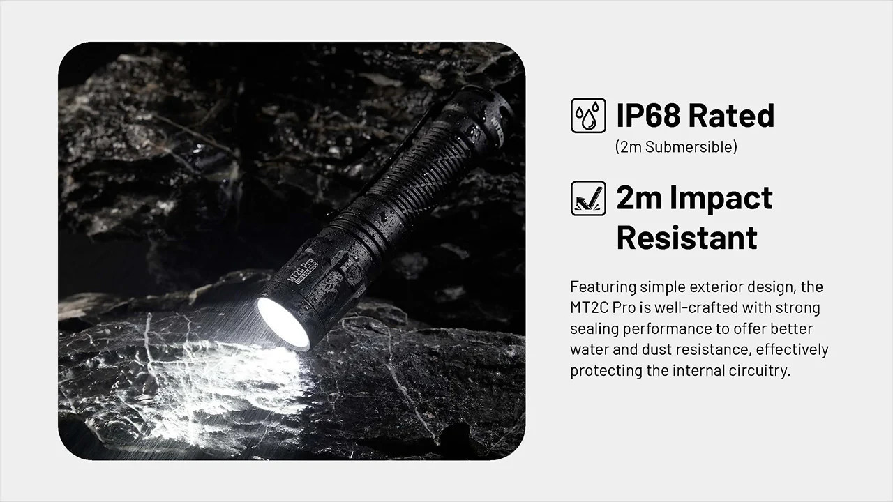 Nitecore MT2C Pro High Output Compact Tactical Flashlight- 1,800 Lumens