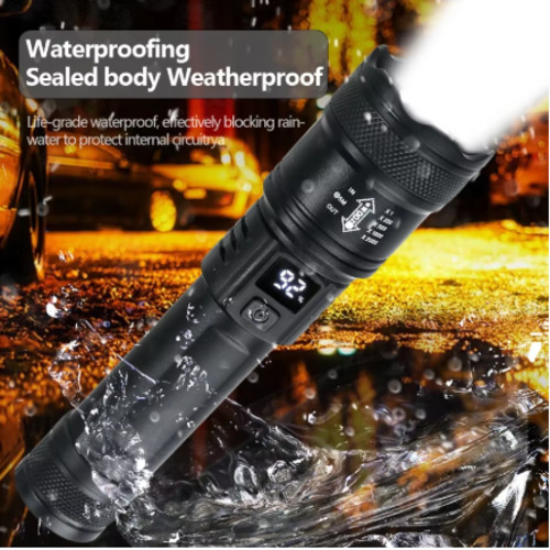 Rechargeable LED Flashlight High Power – Long Range Torch 5000M – 10000mAh