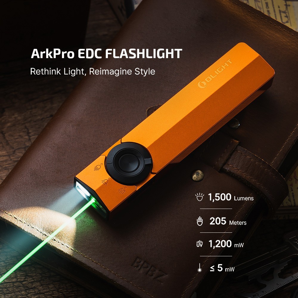 ArkPro EDC Flashlight Dual Charging 4 Light Modes Long Lasting Unibody LED New