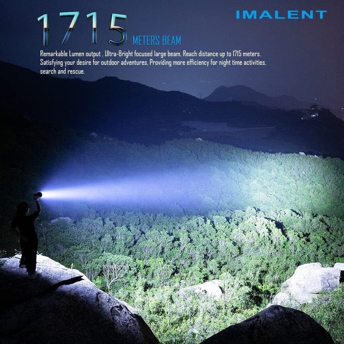 IMALENT SR16 Rechargeable Flashlight 55000 Lumens Super Bright Led Flashlight