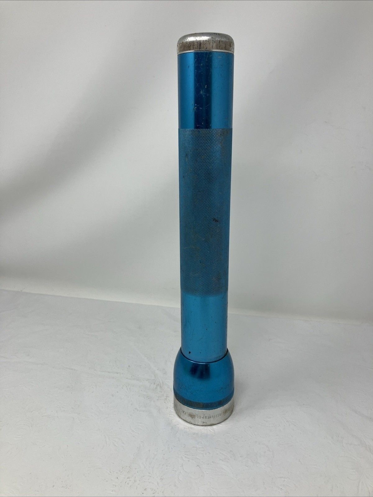 Vintage Vari-Beam Flashlight Mag Industries – Blue w Chrome USA 12-1/2” 3 D