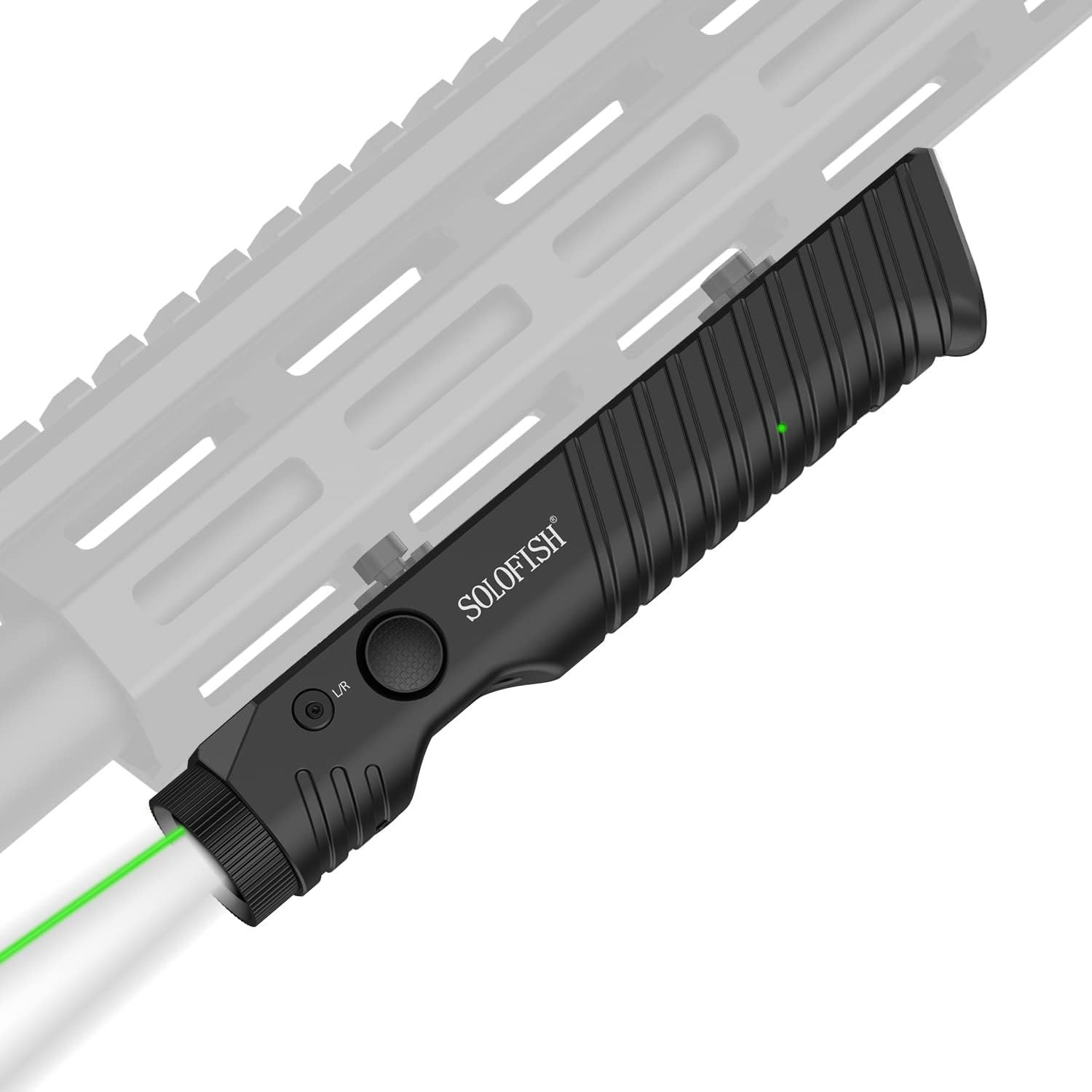SOLOFISH 1450 Lumens Tactical Flashlight & Laser Sight Combo for Rifle Hunting