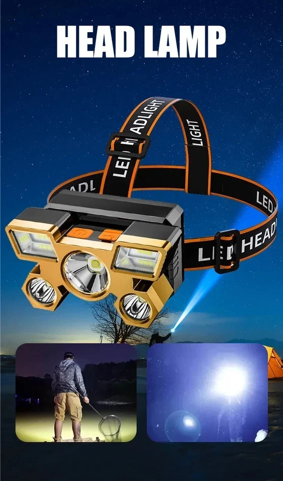 Powerful Rechargeable Head Flashlight for Fishing Led Headlamp Nitecore Camping