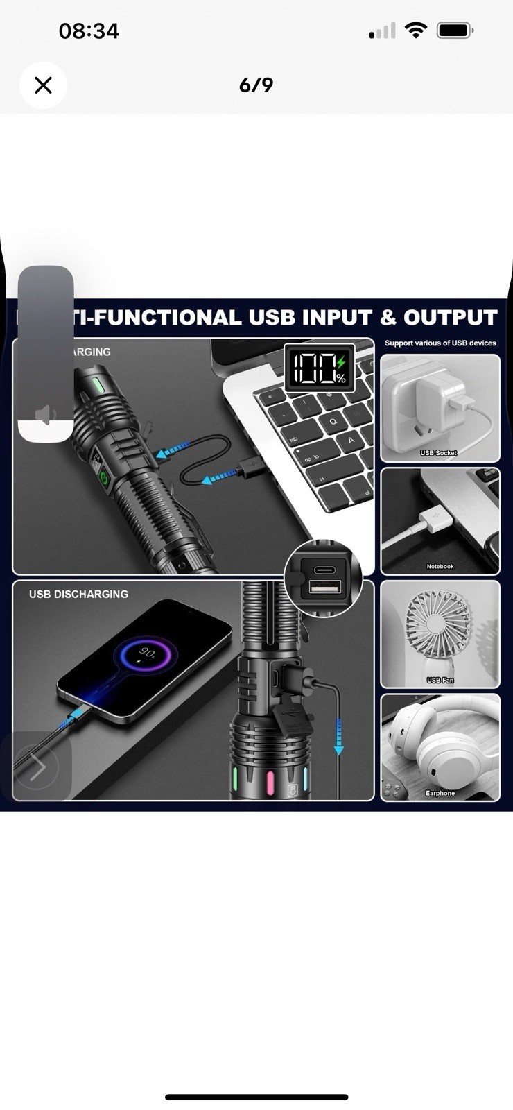 Rechargeable Flashlights High Lumens 100000 Single 2 Modes, Super Bright LED …