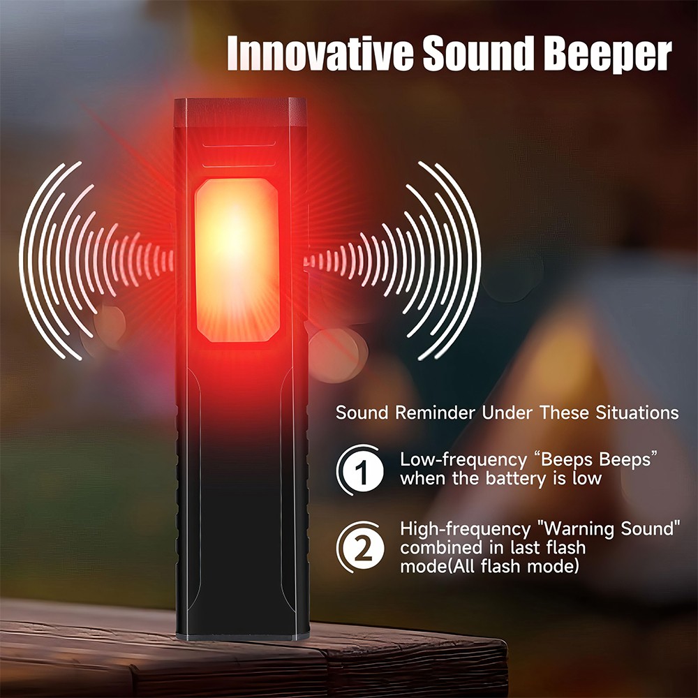 USB Rechargeable Flashlight with Magnetic 7-Mode Clip-on Handheld Flashlight USA