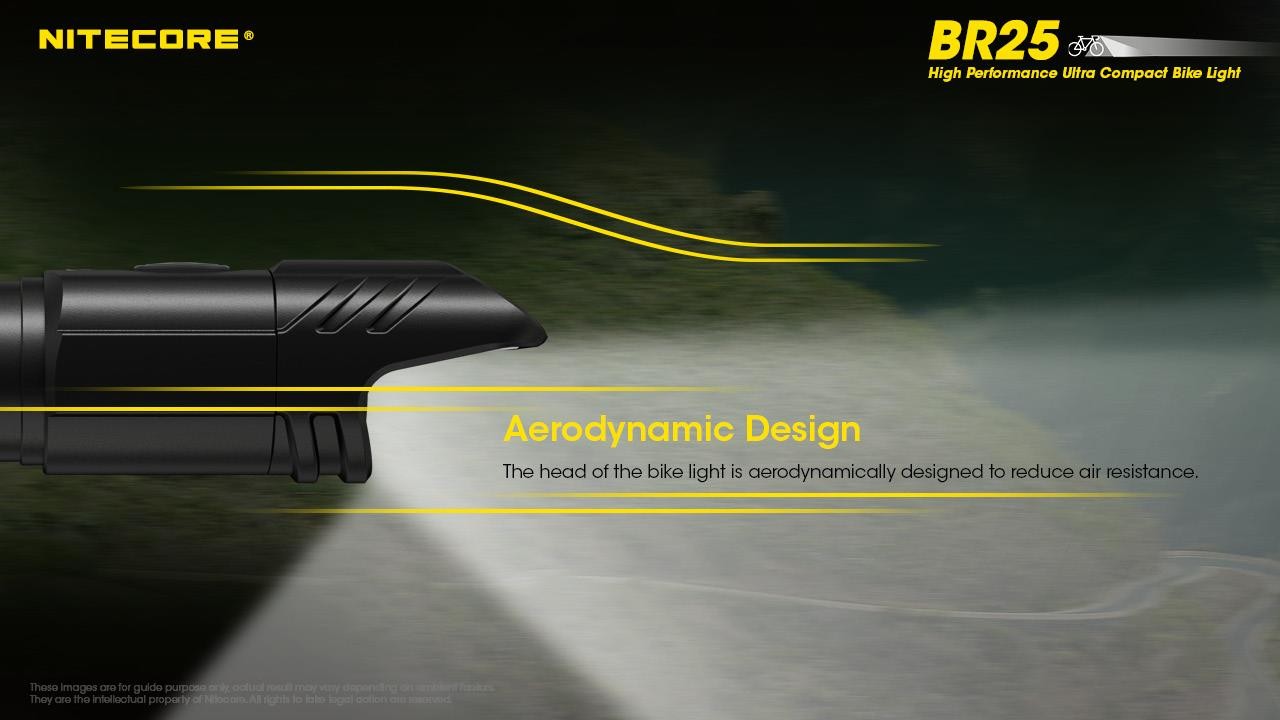 Nitecore BR25 1400 Lumen USB Rechargeable LED Bike/Cycle Light Universal Mount