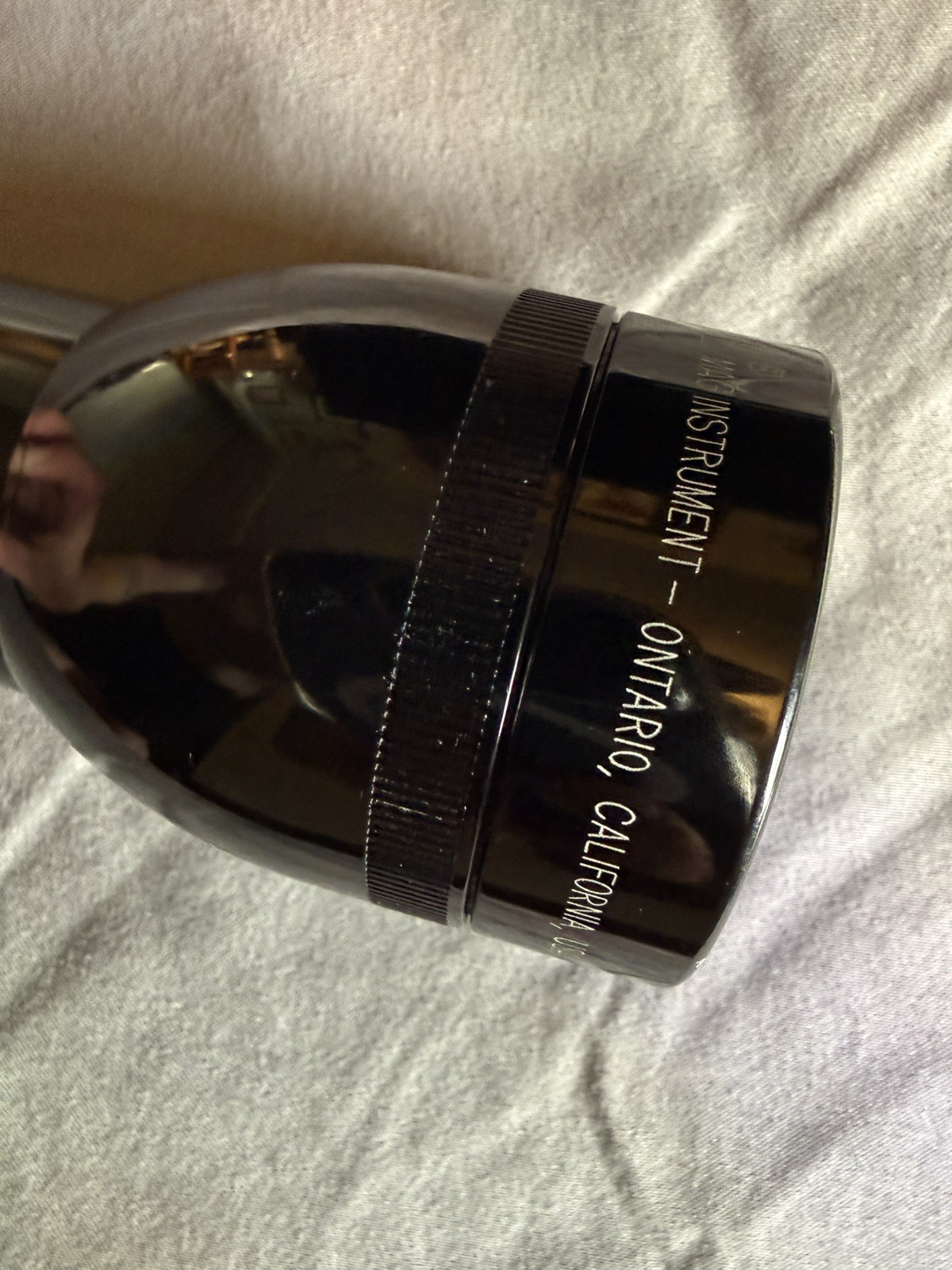 Mag-Lite 3-D Cell Black 12″ Flashlight Metal Body Tested Works Incandescent Bulb