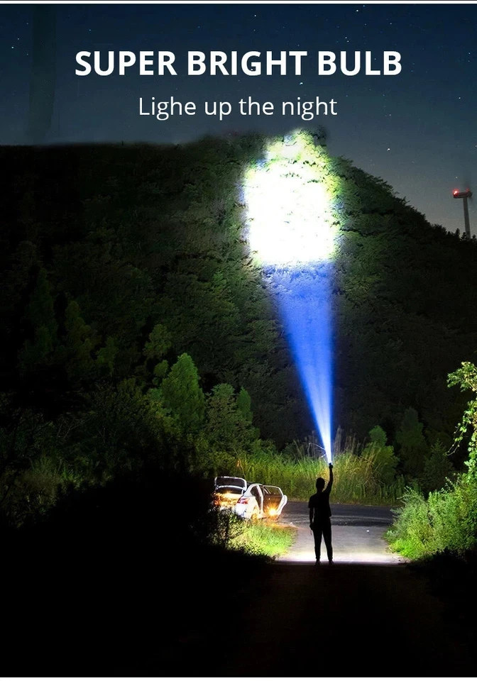 Super Bright LED Torch Flashlight Tactical Camping Outdoor Lamp USB Rechargeable