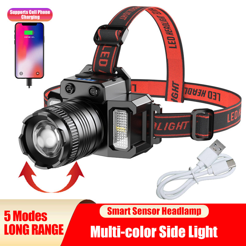 99000LM LED Headlamp Rechargeable Headlight Zoomable Head Torch Lamp Flashlight