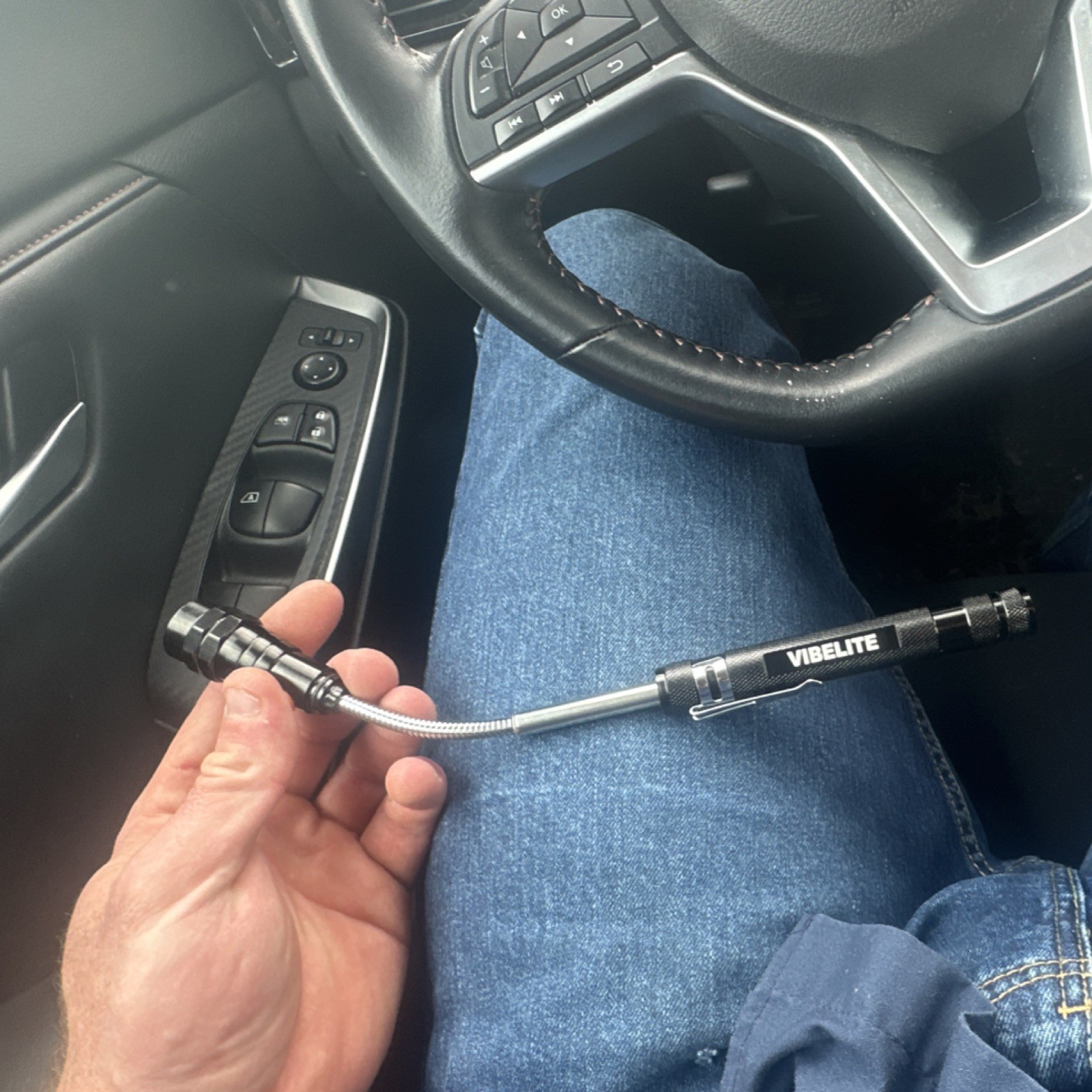 VIBELITE Extendable Magnetic Flashlight with Telescoping Magnet Pickup Tool-Cool