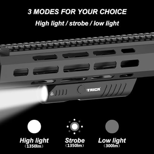 TRICA TM 60 M-LOK Tactical LED Flashlight 1350 Lumens New
