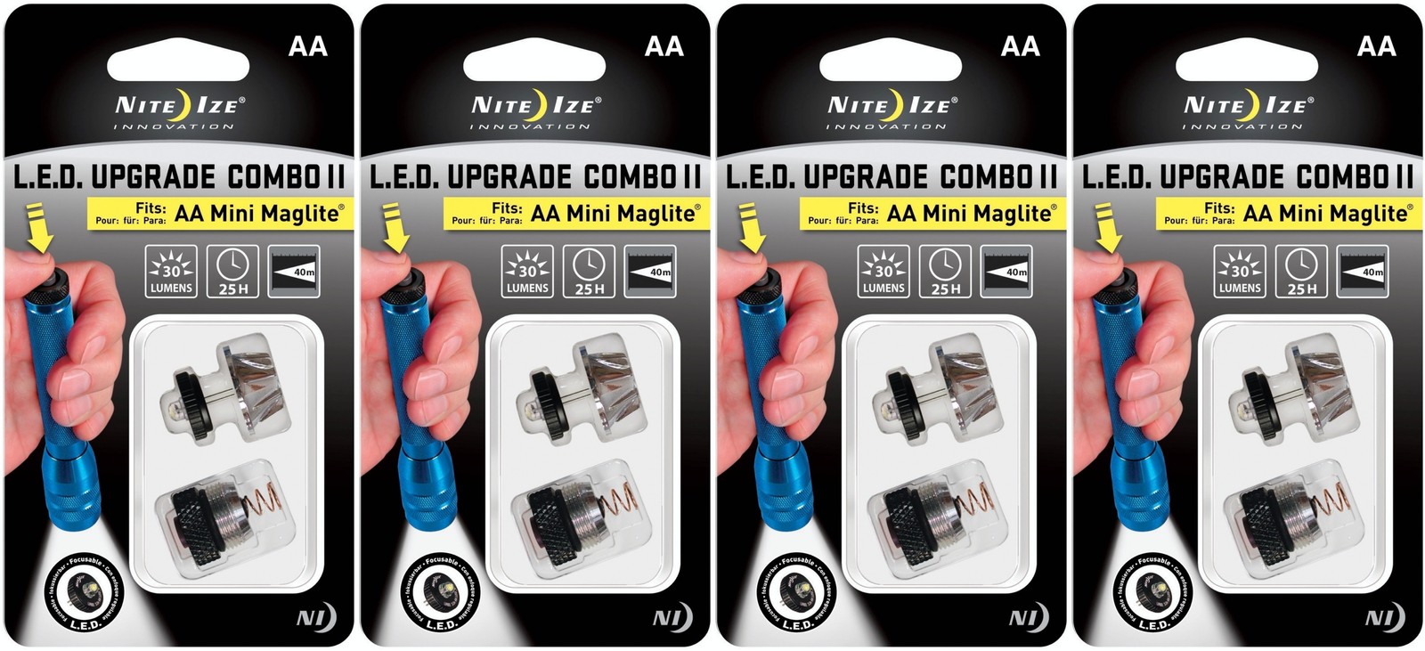 Nite Ize LED Upgrade Combo II Fits AA Mini Maglite (4-Pack)