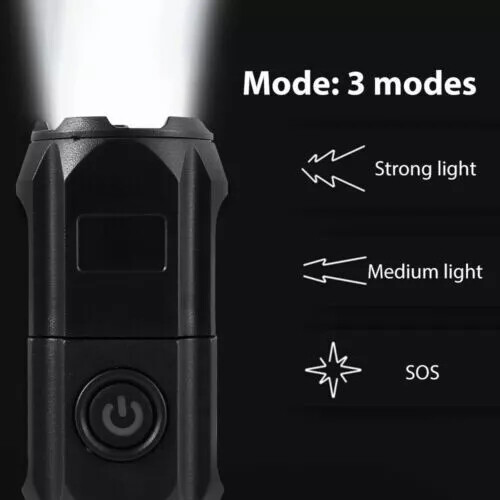 Rechargeable 990000LM LED Flashlight Tactical Police Super Bright Torch Zoomable