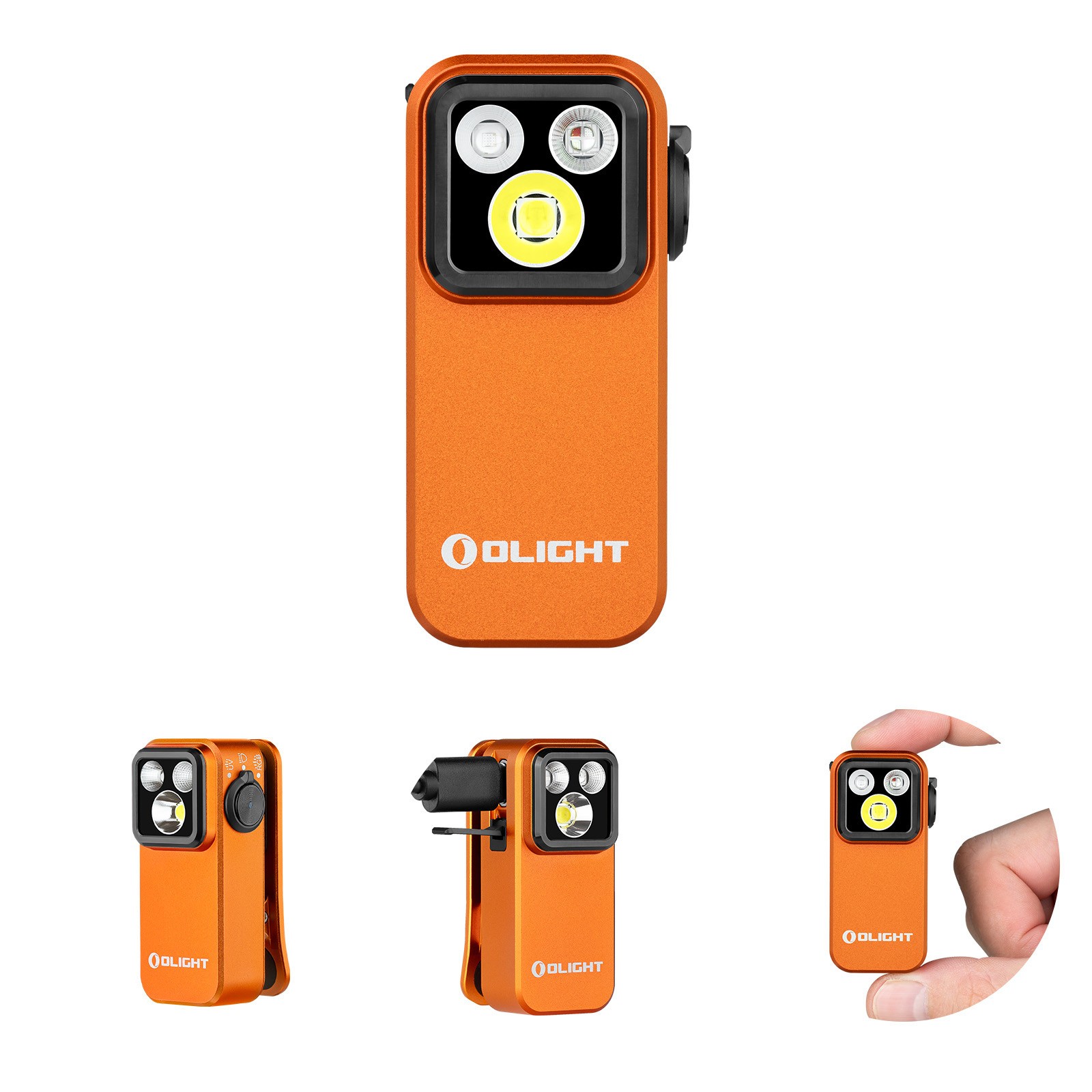 Olight Oclip Pro S Orange Multifunctional Clip Light & Oclip Headlamp Strap