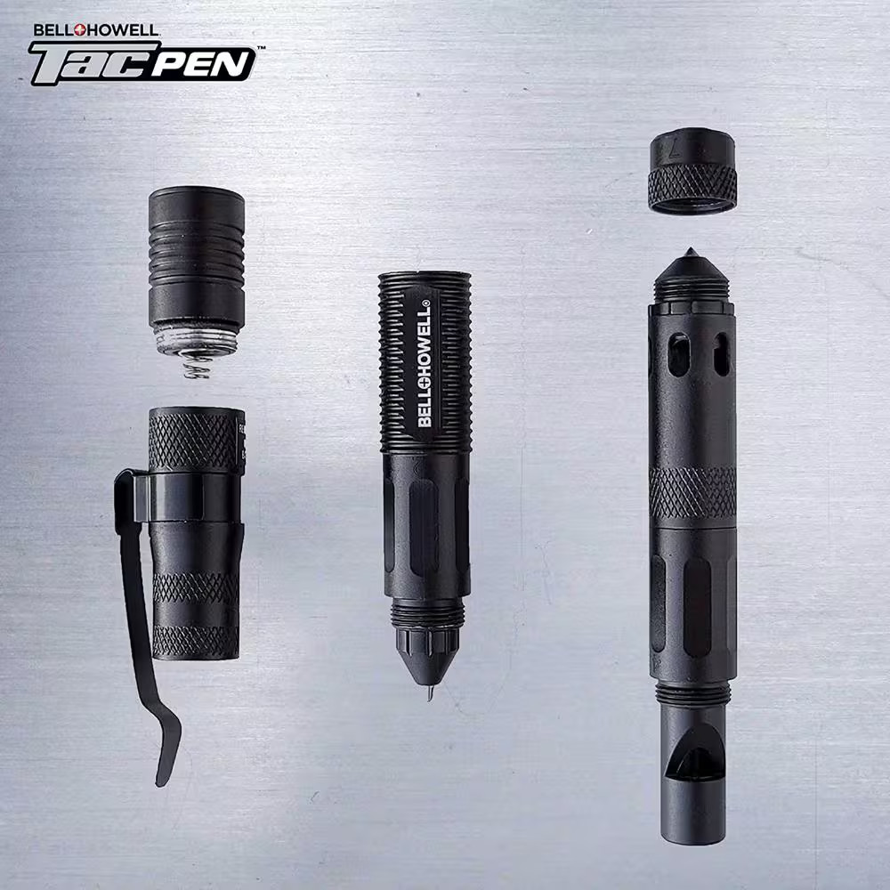 Tac Pen, 9 In. 1 Aluminum 30 Lumens Tactical Pen and Flashlight