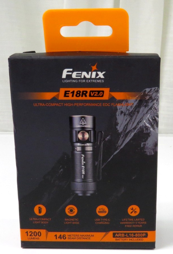 Fenix E18R V2.0 Ultra Compact High Performance EDC Flashlight 1200 Lumens