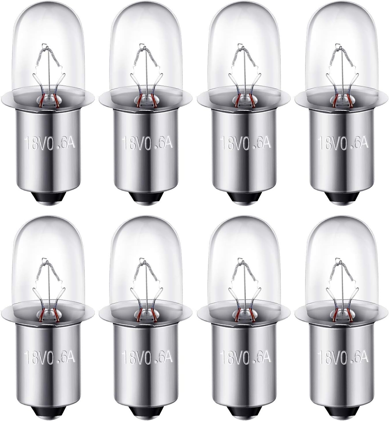 8-Pack LED Flashlight Bulbs Replacement for 18V Ryobi & Craftsman P704-P700