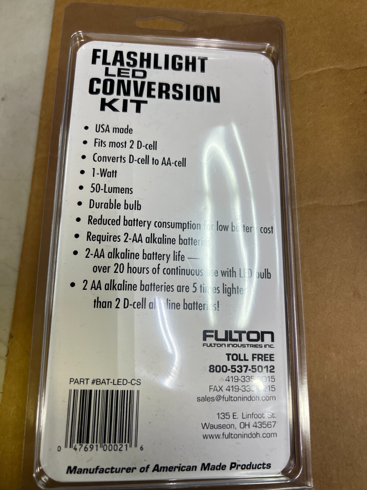 Fulton Flashlight Military N47 LED Conversion Kit BAT-LED-CS new