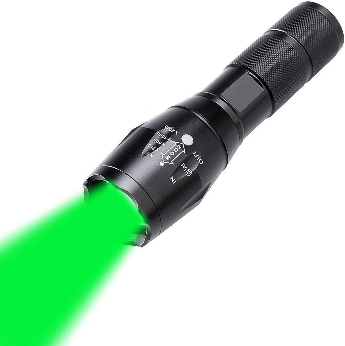 LED Tactical Flashlight 1000 Lumens for Night Hunting and Fishing, 250 Yards