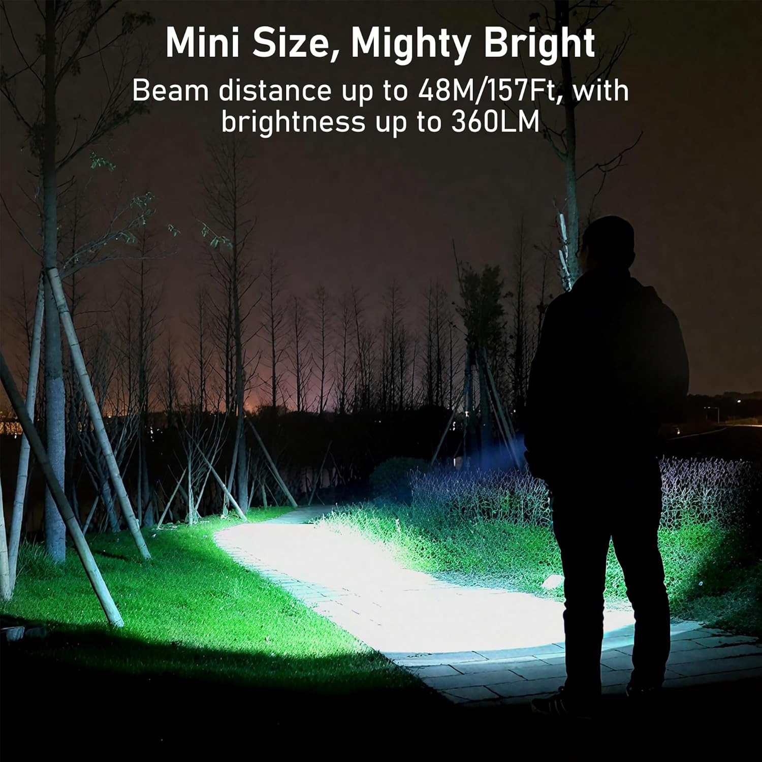 Mini Rechargeable EDC Flashlight USB C Waterproof Pocket Keychain Light