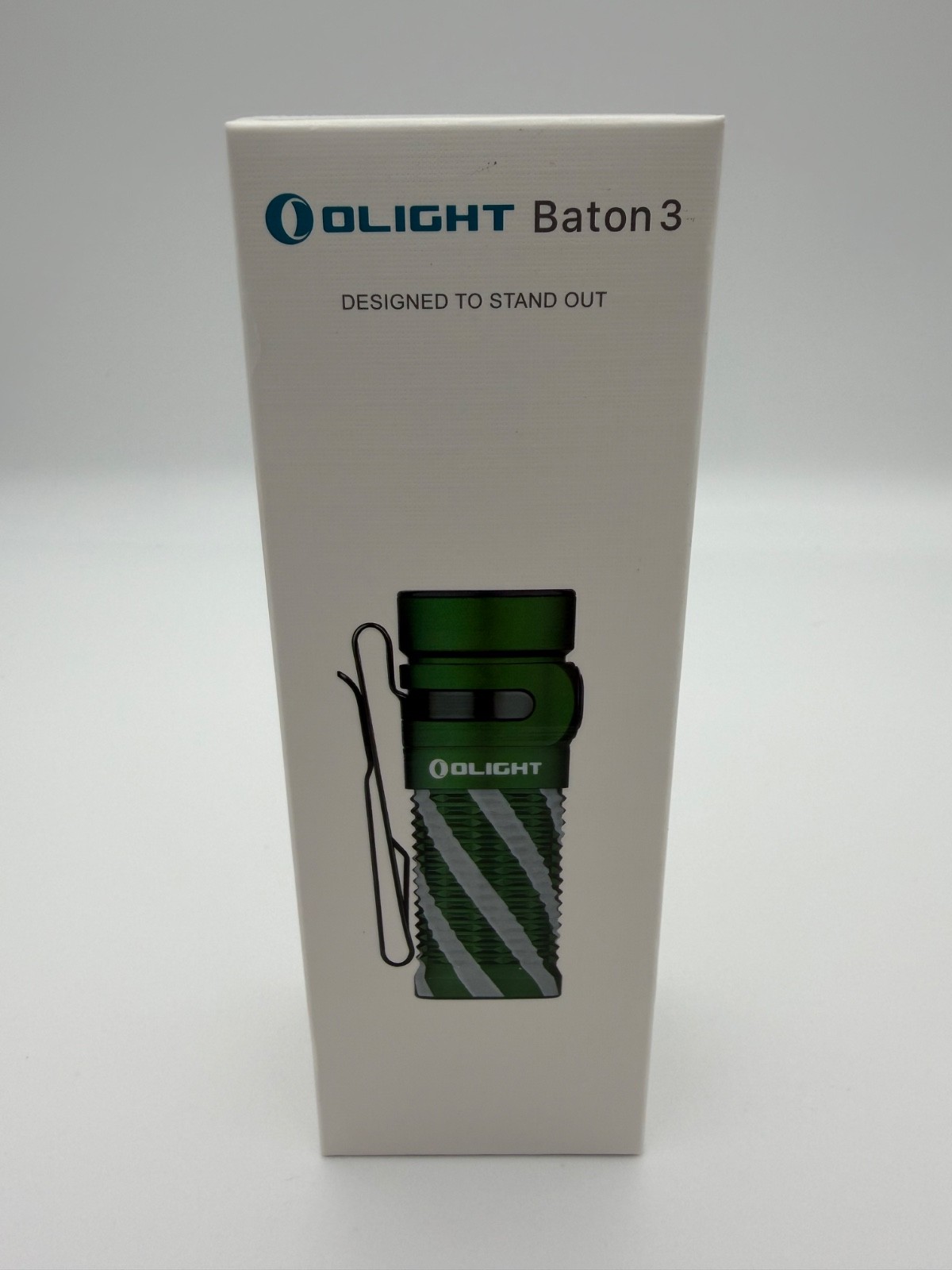 Olight Baton 3 Christmas Green Rechargeable EDC Flashlight 1200 Lumens 166 M NEW