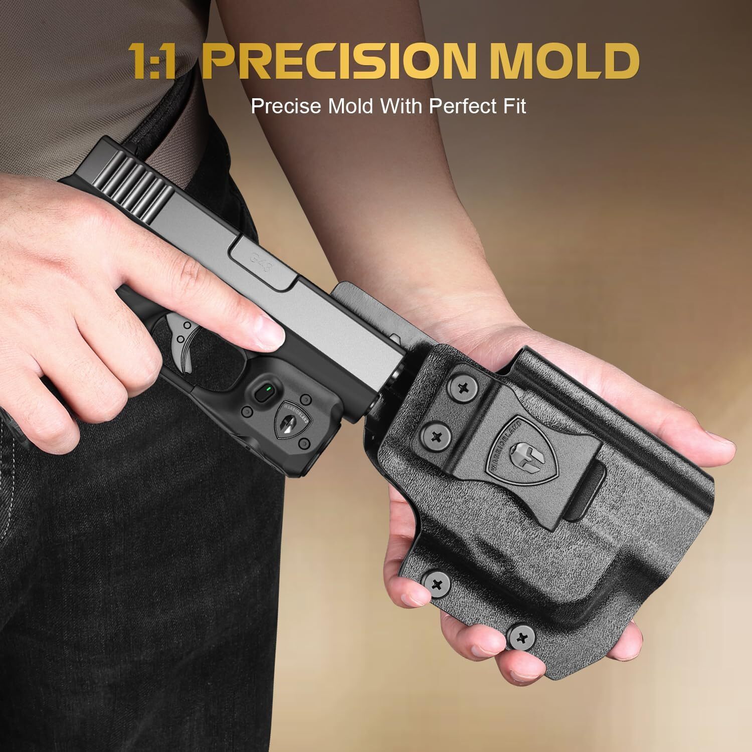150-Lumen Pistol Light Laser & Holster Fit for Glock 43/G43X (No Rail Version)