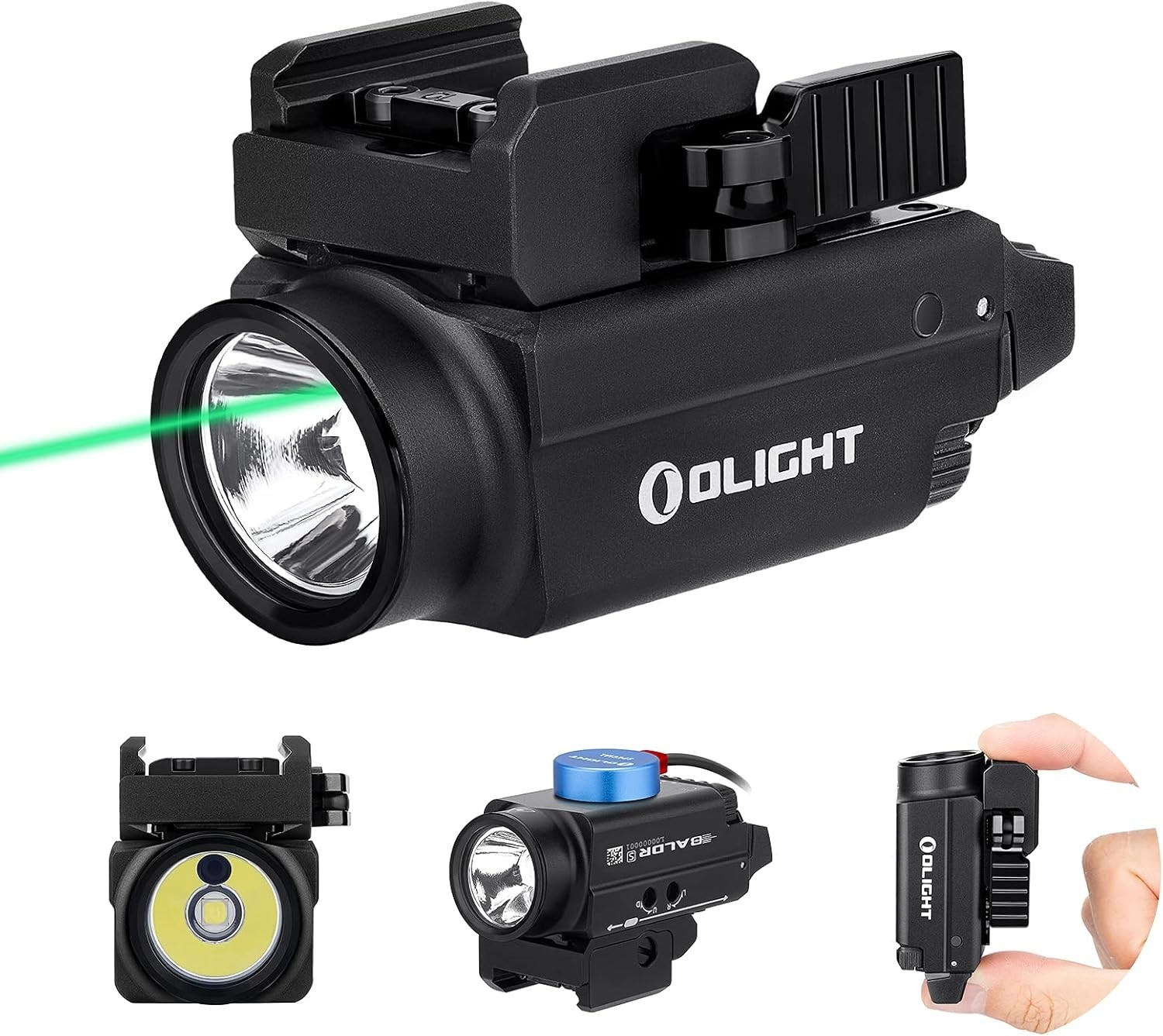 Baldr S 800 Lumens Compact Rail Mount Weaponlight W/ Green Beam & White LED