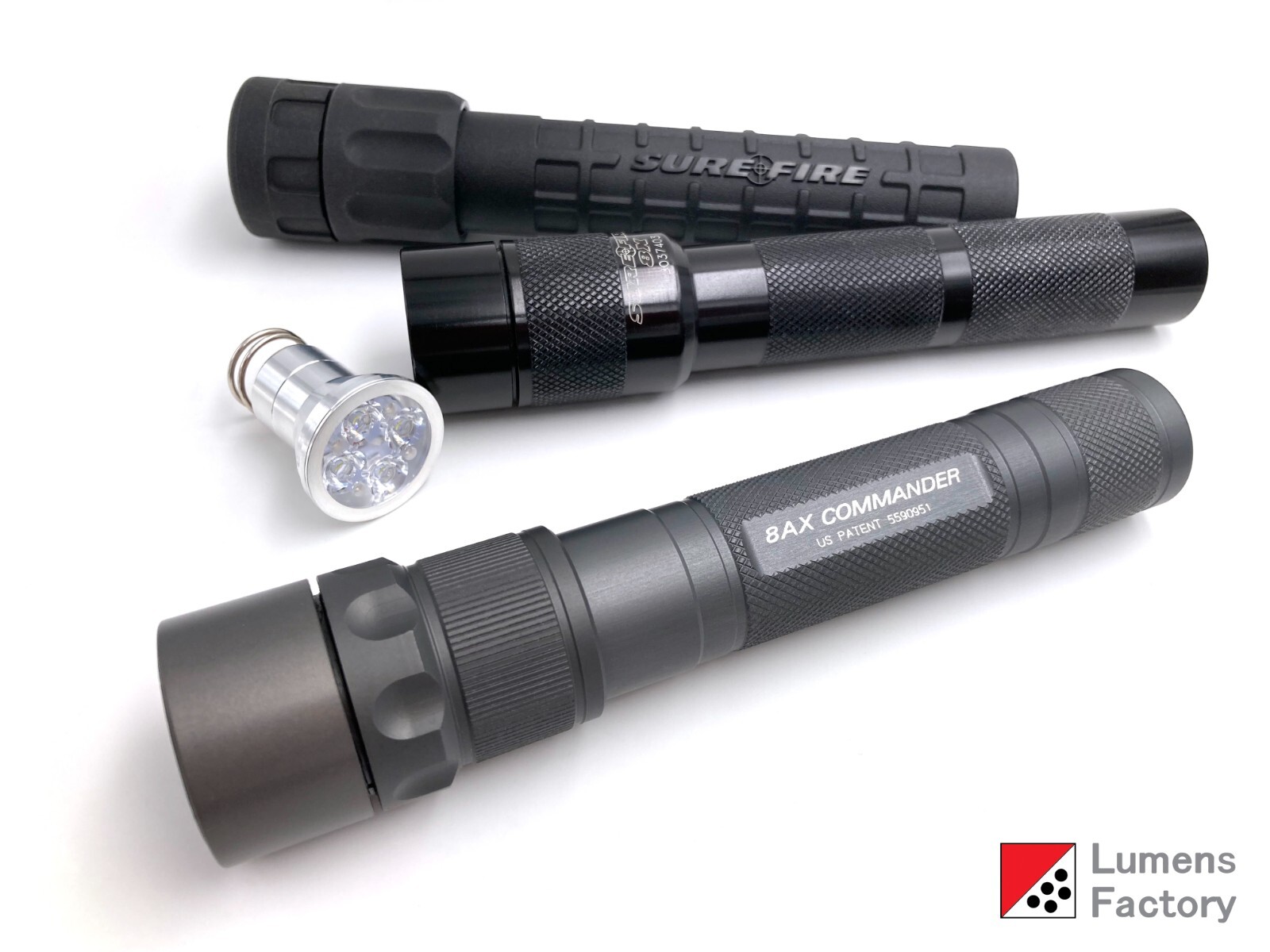 3 Mode QUAD LED Upgrade Drop-in Module for Surefire 8X 8NX 8AX. Carclo 10621
