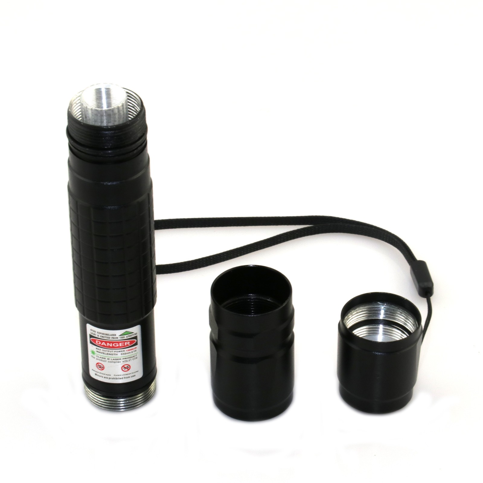 Adjustable Focus Green Laser Pointer Pen 520nm Visible Beam & Charger USA