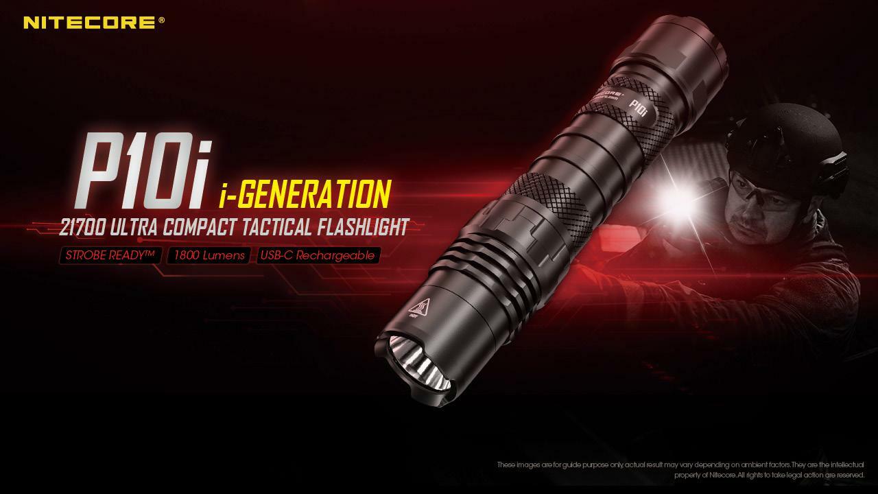 NITECORE P10i Type-C RECHARGEABLE ULTRA COMPACT FLASHLIGHT – 1800 Lumen – w/ Off