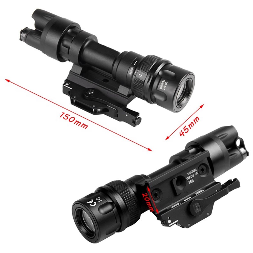 M952V Hunting Light 400LM LED Flashlight Torch Quick Detachable 20mm Rail Mount