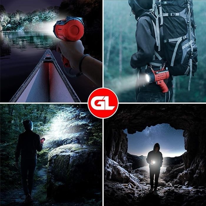 18W Spotlight Handheld Rechargeable Spotlight/Floodlight IP67 Waterproof Flas…