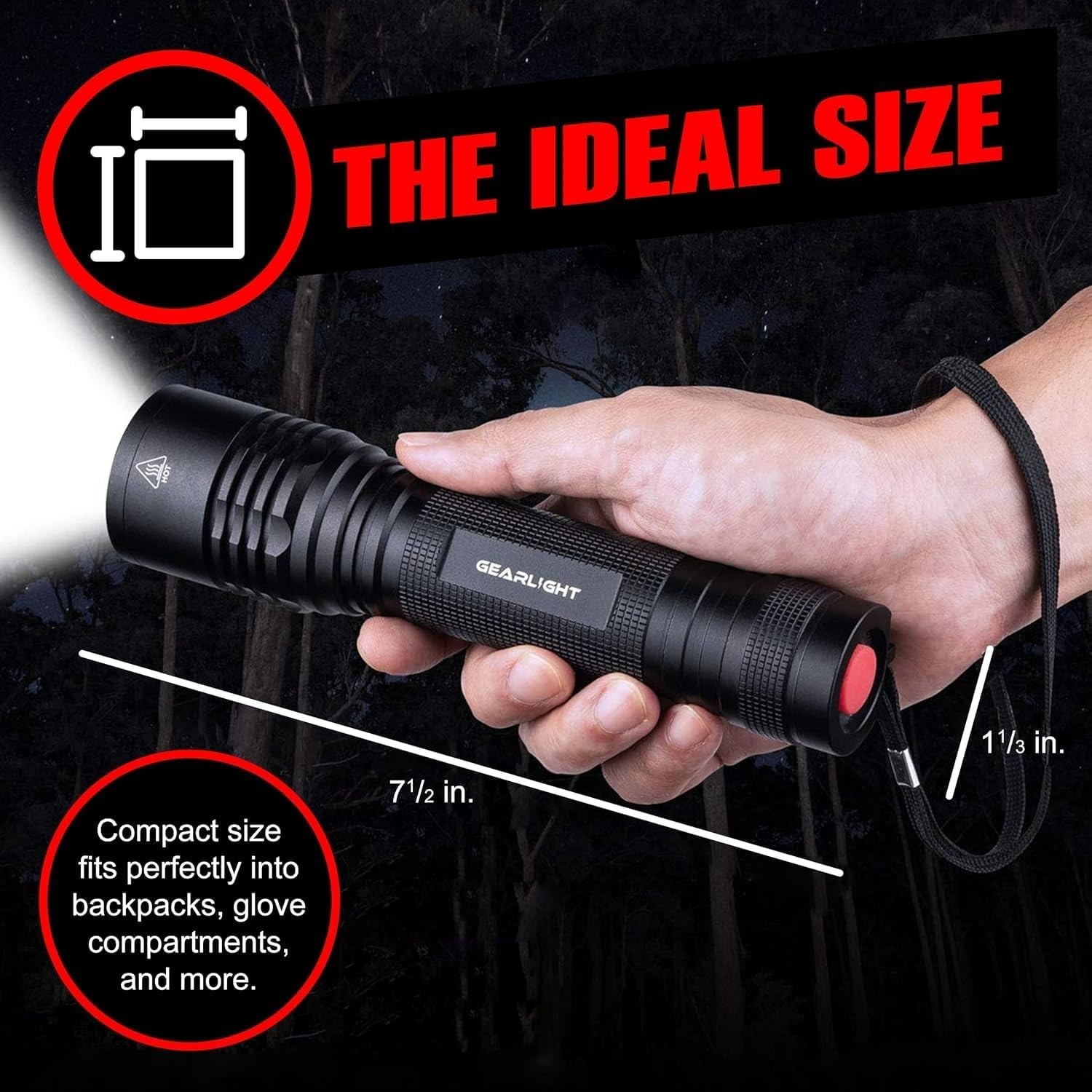 GearLight S2000 LED Flashlight High Lumens – Super Bright, Powerful, & Tactical