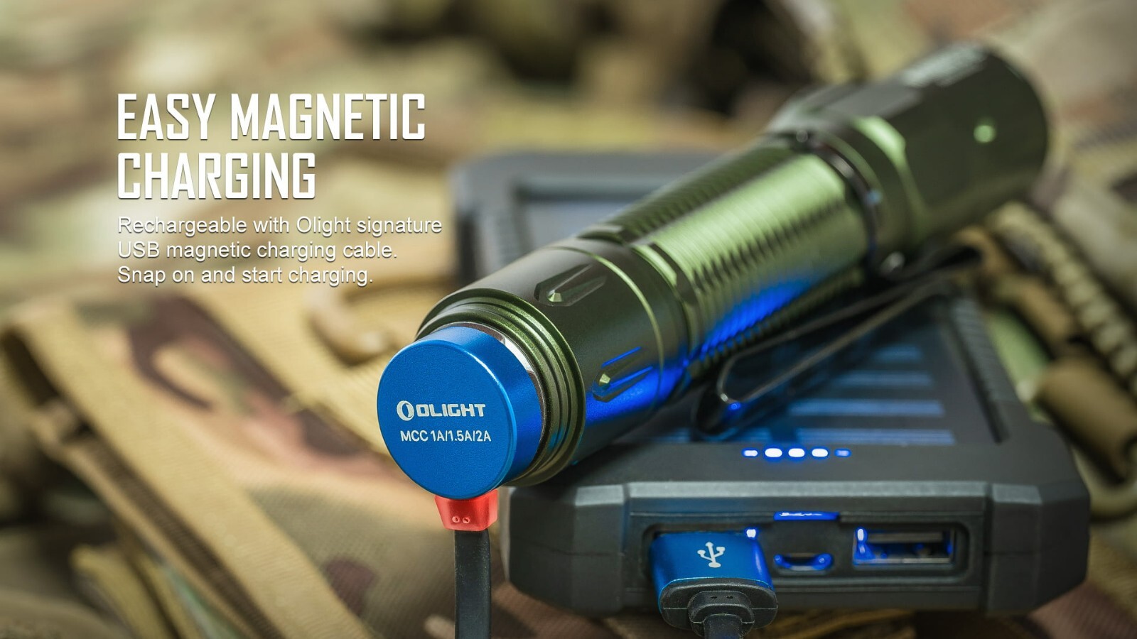 Olight Warrior 3S OD Green Waterproof Tactical Flashlight, 2300 Lumen, 300 Meter