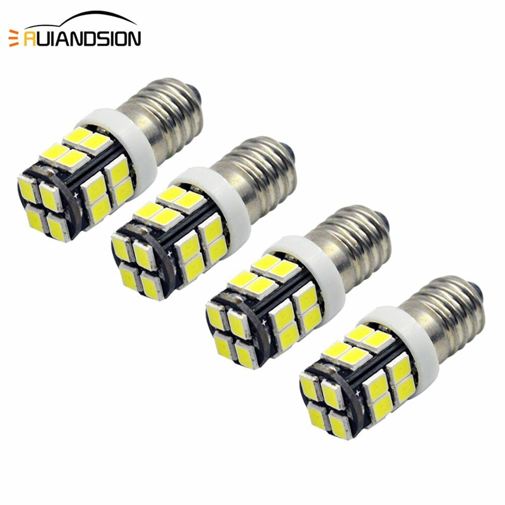 4PCS 12V E10 2835 SMD 20-LED White Torch Headlight Flashlight Replace Bulb Globe
