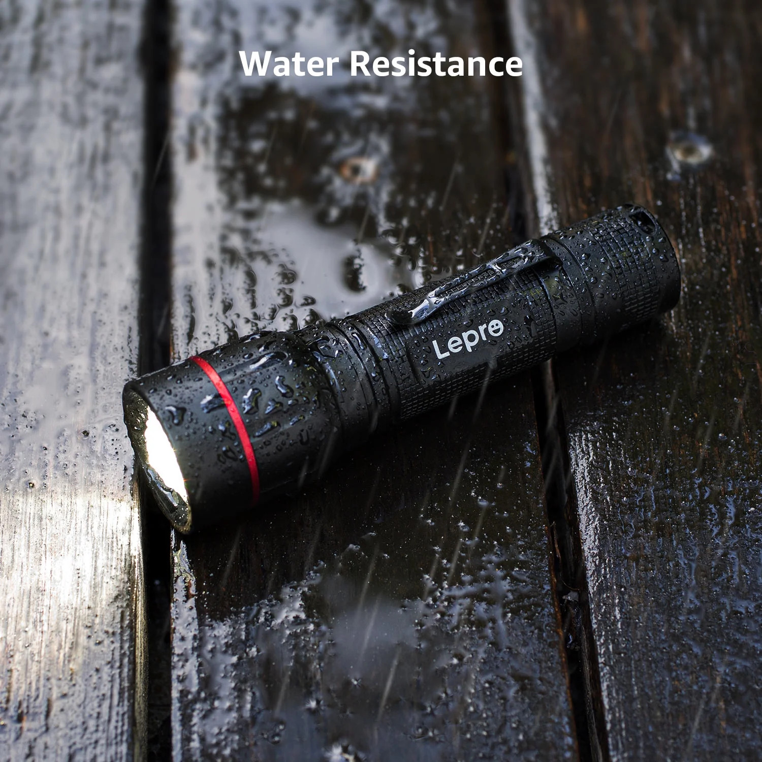 LED Flashlights with Clip , LE2050 High Lumen, 5 Lighting Modes, Zoomable Waterp