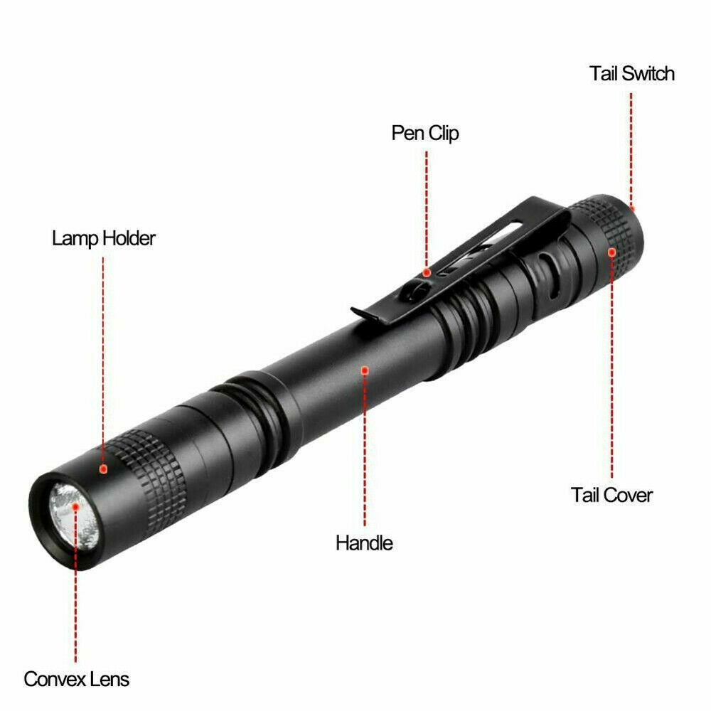 Tactical Flashlight Small LED Torch Light Mini Super Bright Penlight Waterproof