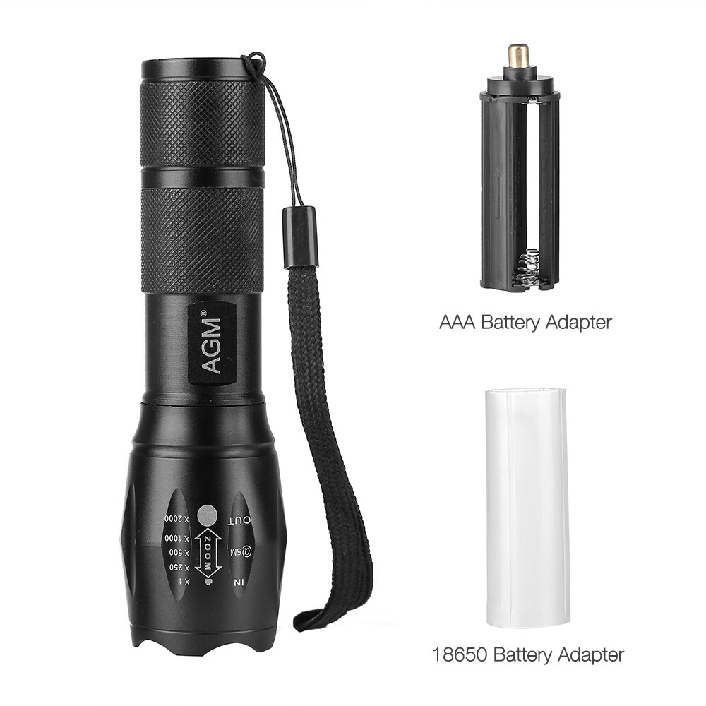 50000 LM Super Bright LED Tactical Flashlight Work Light Zoomable