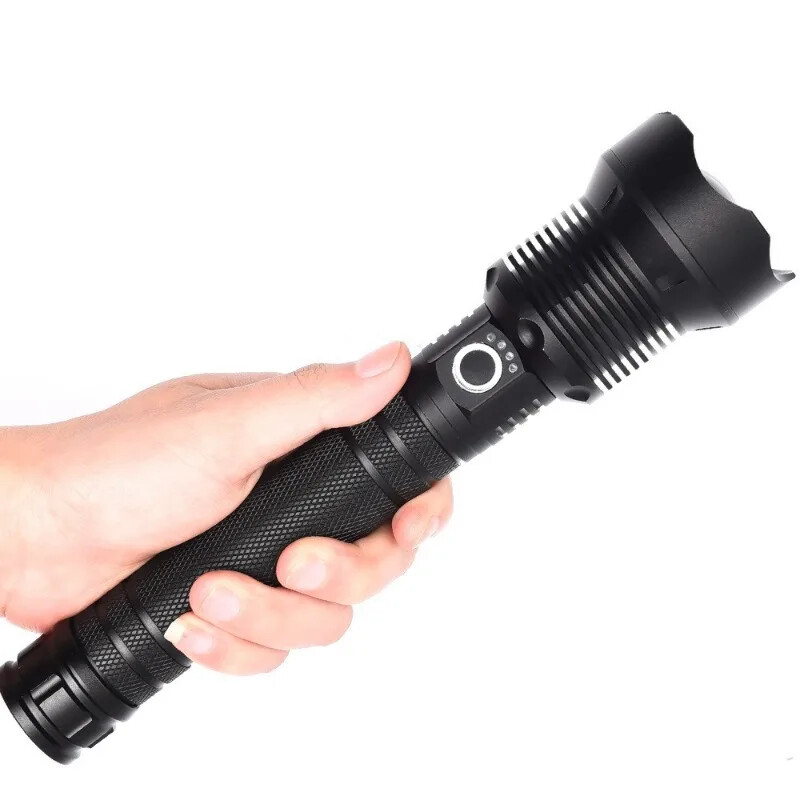 2500000LM Rechargeable XHP90 LED Flashlight Tactical Super Bright Zoom Torch